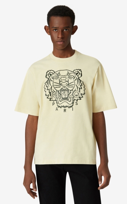 Kenzo Men Tiger Loose-fitting T-shirt Sand